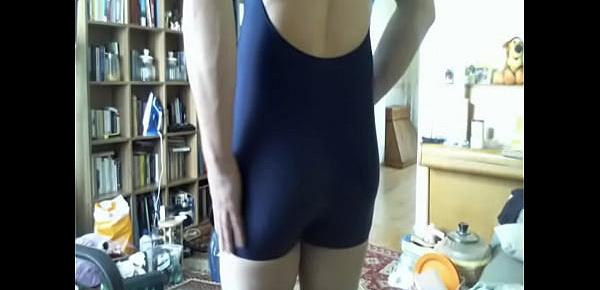  boy in hot one piece swimsuit